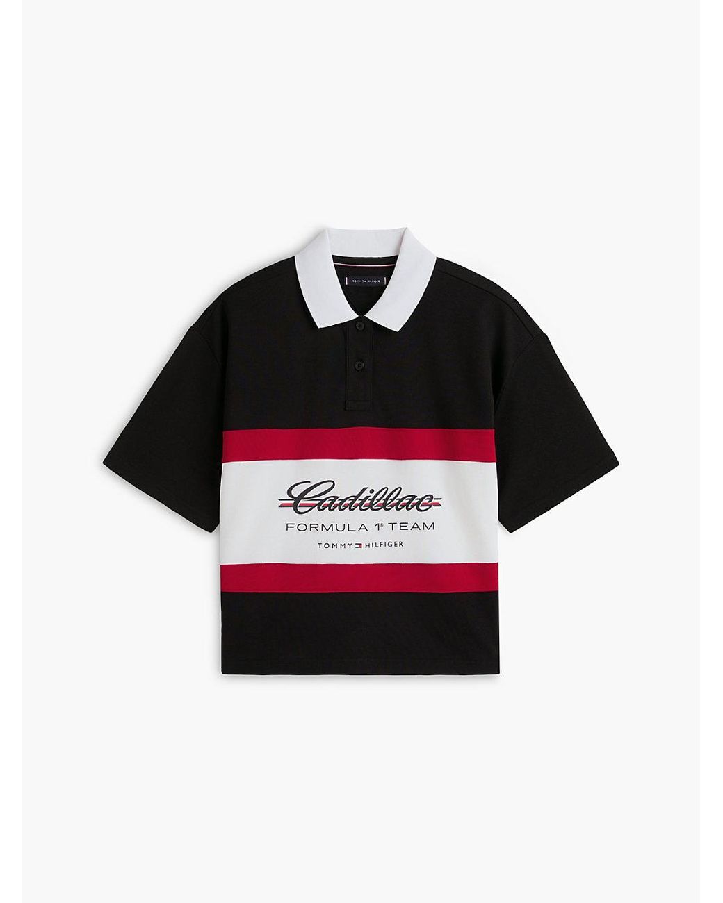 Tommy Hilfiger Red Th X Cadillac Formula 1 Team Logo Boxy Polo Shirt