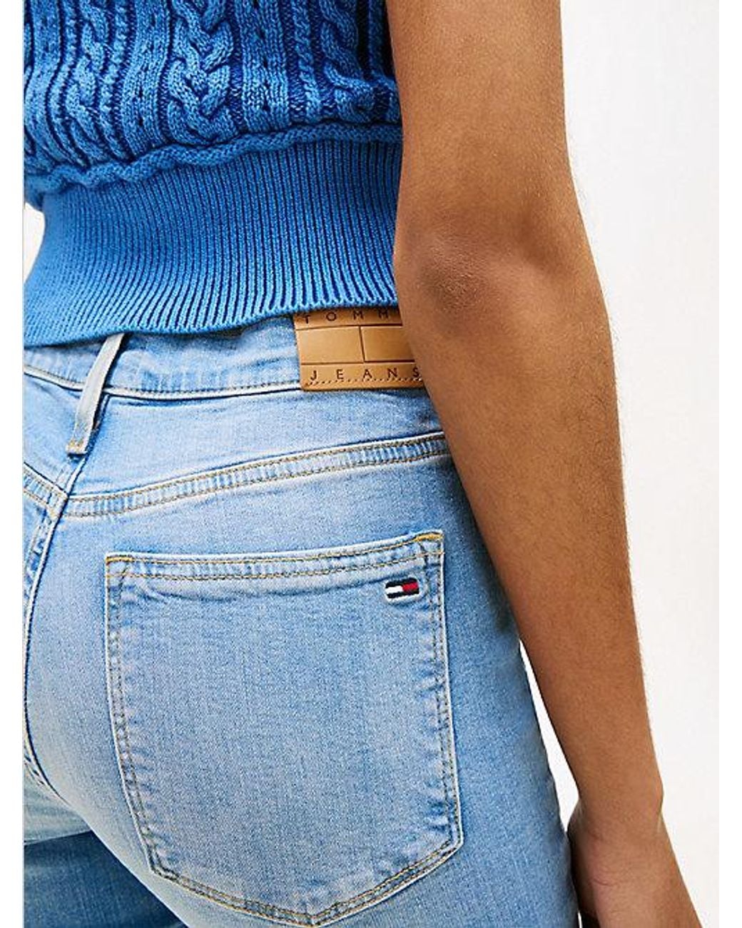 Tommy Hilfiger Blue Nora Faded Mid Rise Skinny Jeans