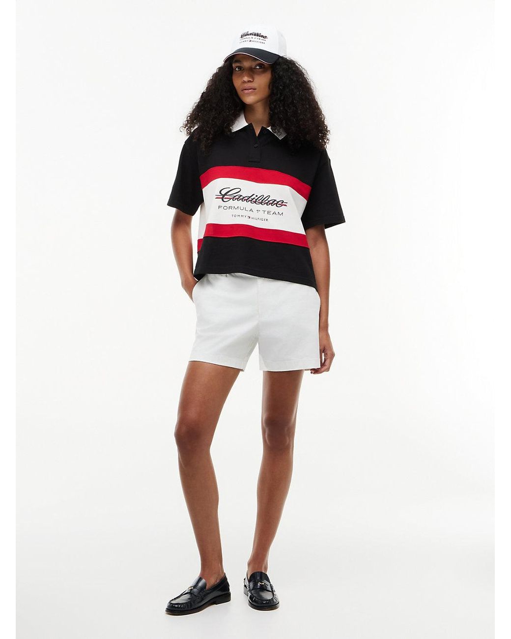 Tommy Hilfiger Red Th X Cadillac Formula 1 Team Logo Boxy Polo Shirt