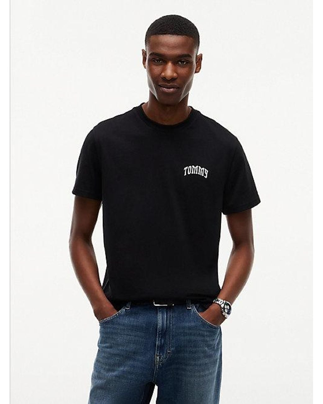 Tommy Hilfiger Blue Tommy Jeans Logo Slim Jersey T-Shirt for men