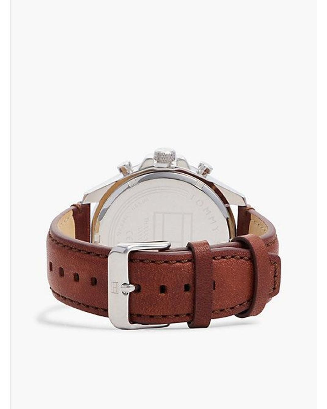Tommy Hilfiger Blue Dial Leather Strap Watch for men