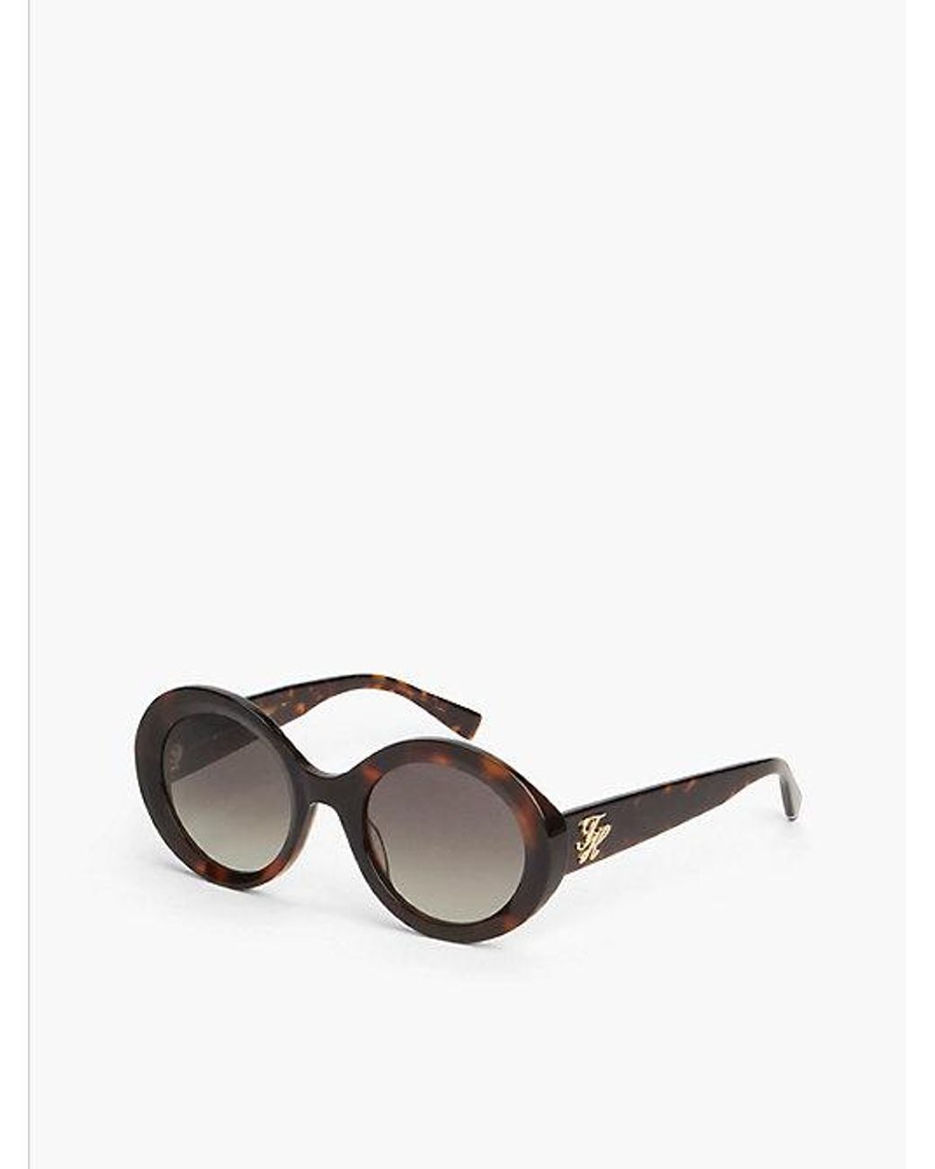 Tommy Hilfiger Multicolor Logo Temple Round Sunglasses