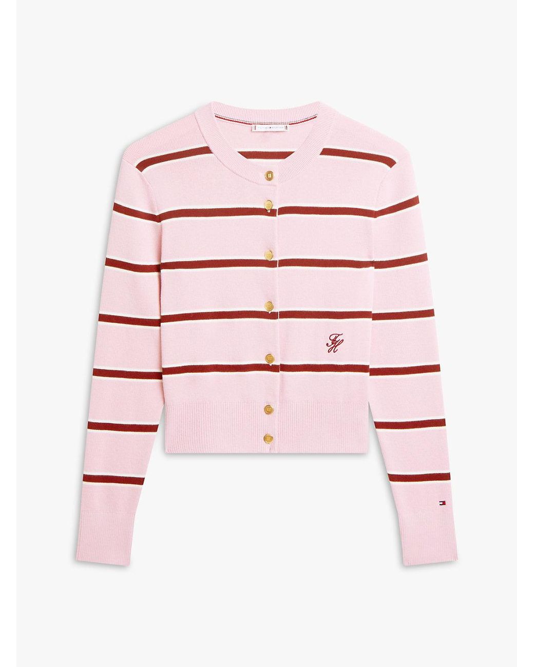 Tommy Hilfiger White Premium Knit-Tone Button Cardigan