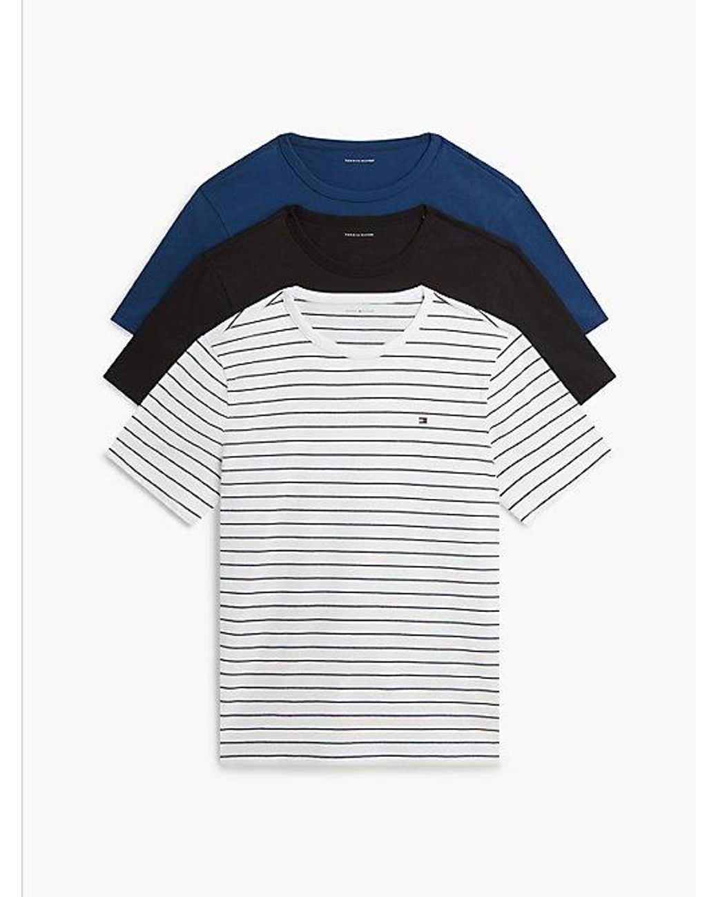 Tommy Hilfiger Blue 3 Pack Signature Jersey Lounge T-Shirts for men