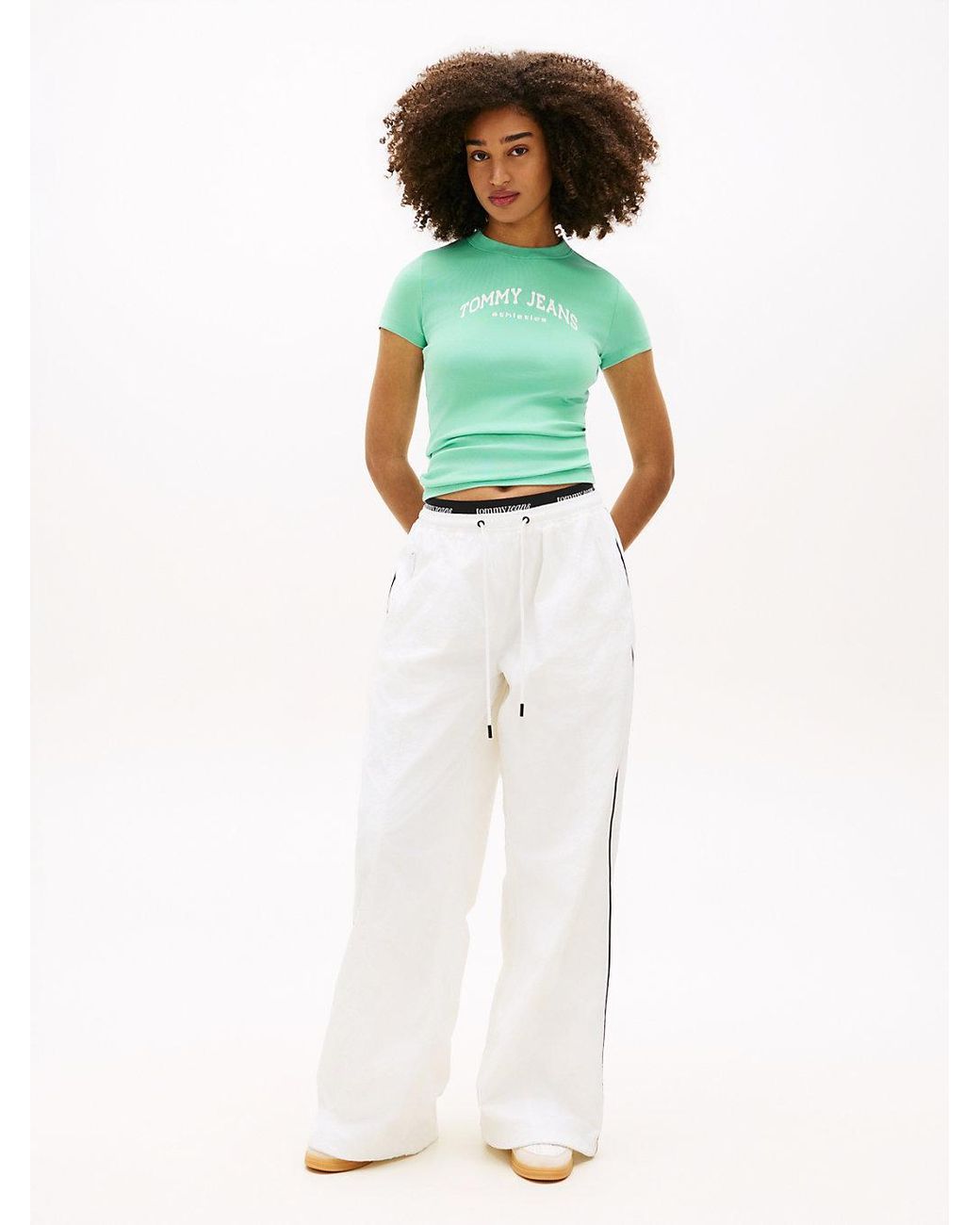 Tommy Hilfiger Green Logo Slim Crew Neck T-Shirt