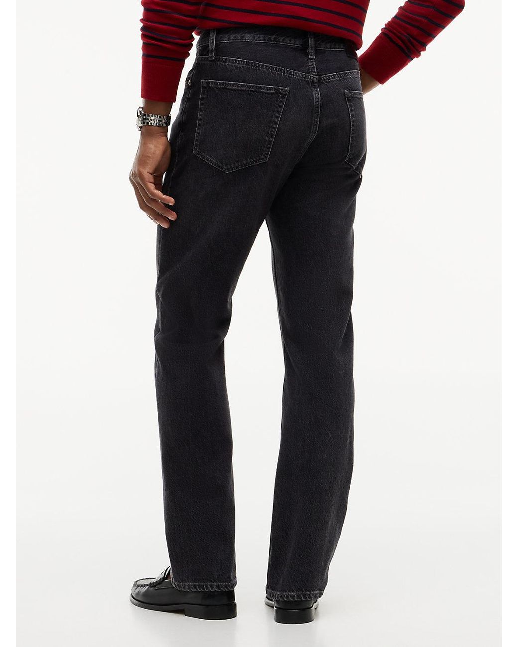 Tommy Hilfiger Blue Dover Whiskered Regular Straight Leg Jeans for men
