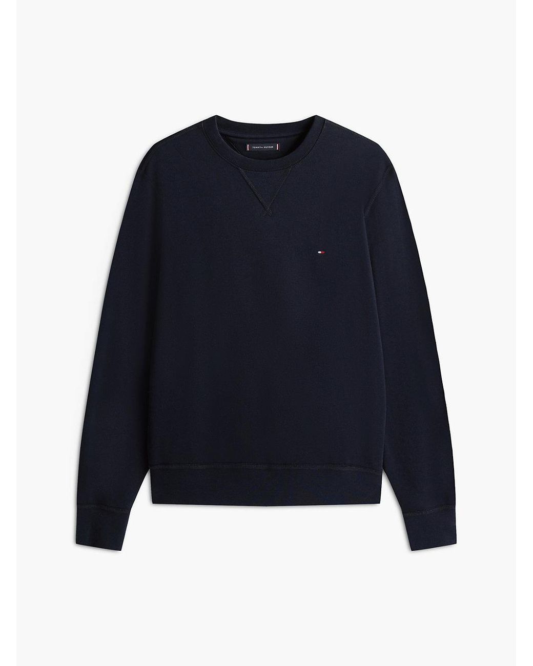 Tommy Hilfiger Blue Fleece Crew Neck Sweatshirt for men