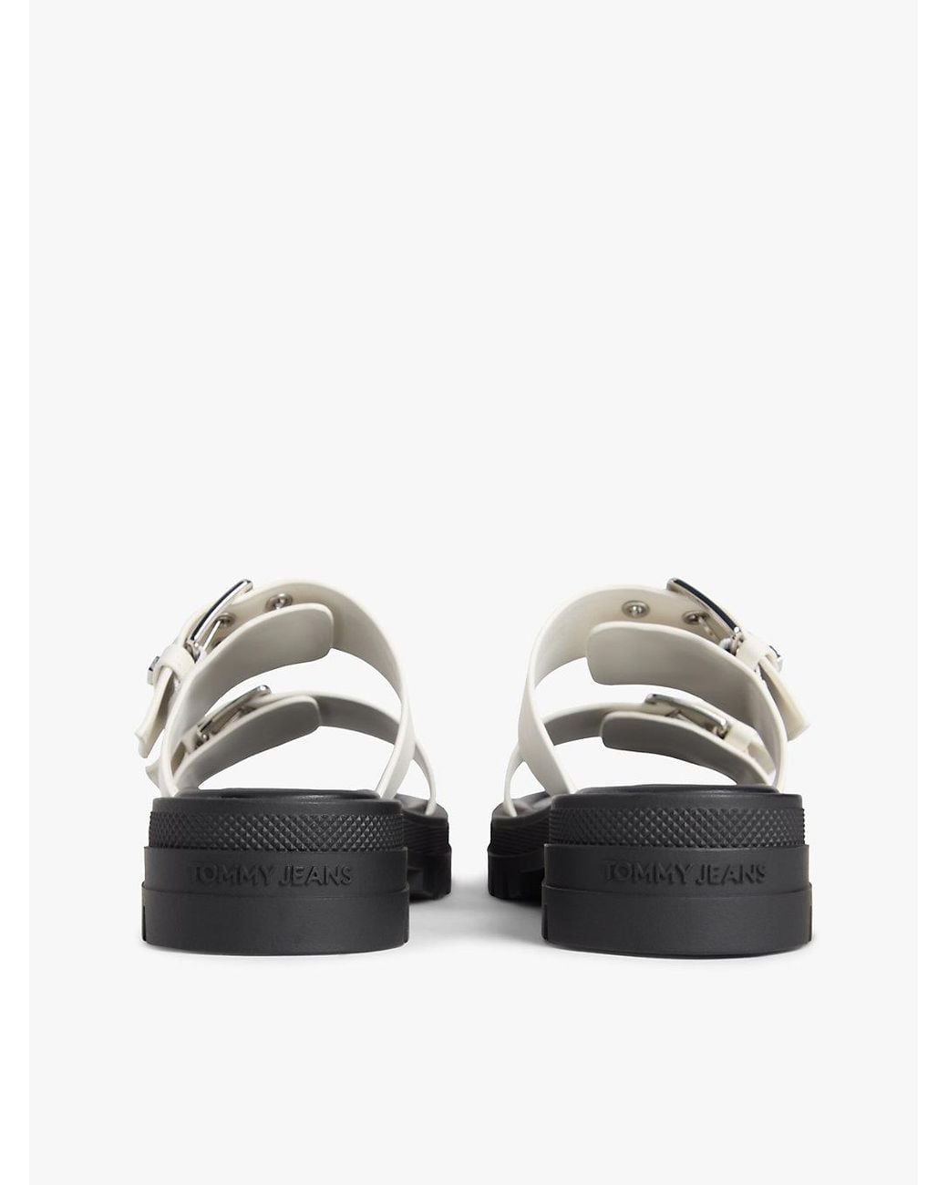 Tommy Hilfiger White Chunky Cleat Double Buckle Sandals