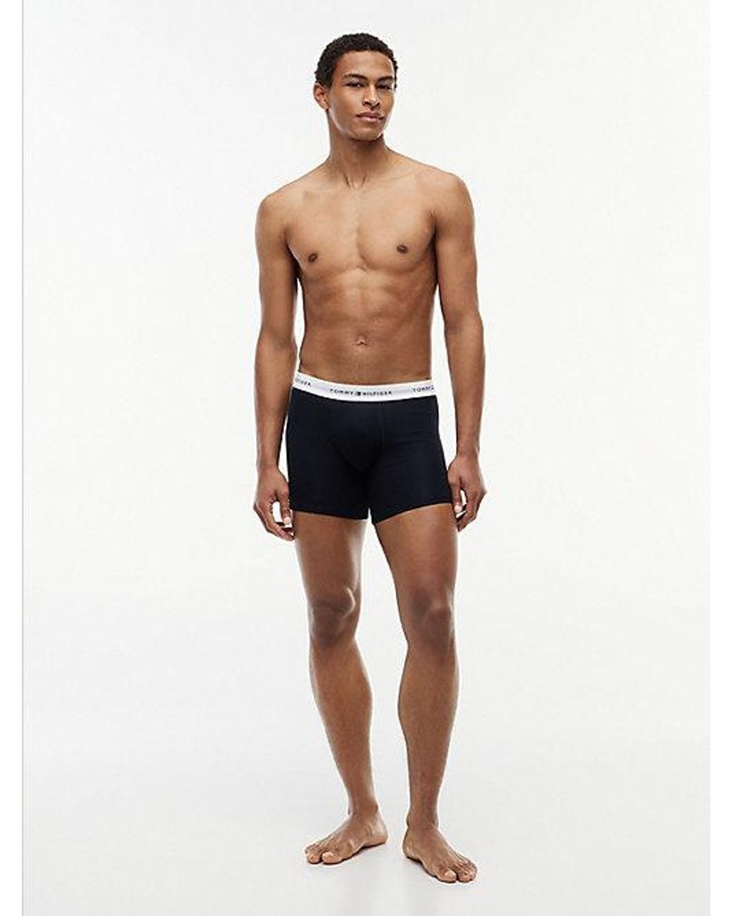 Tommy Hilfiger Blue 3-Pack Signature Contrast Waistband Boxer Briefs for men