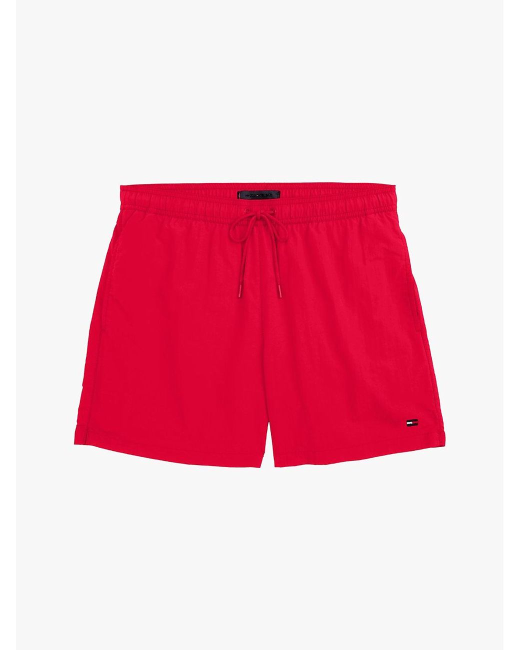 Tommy Hilfiger Red Flag Embroidery Mid Length Swim Shorts for men