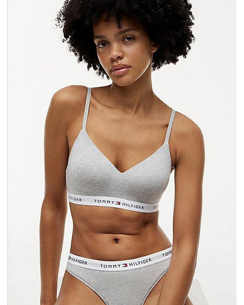 Tommy Hilfiger White Repeat Logo Underband Push-Up Bralette