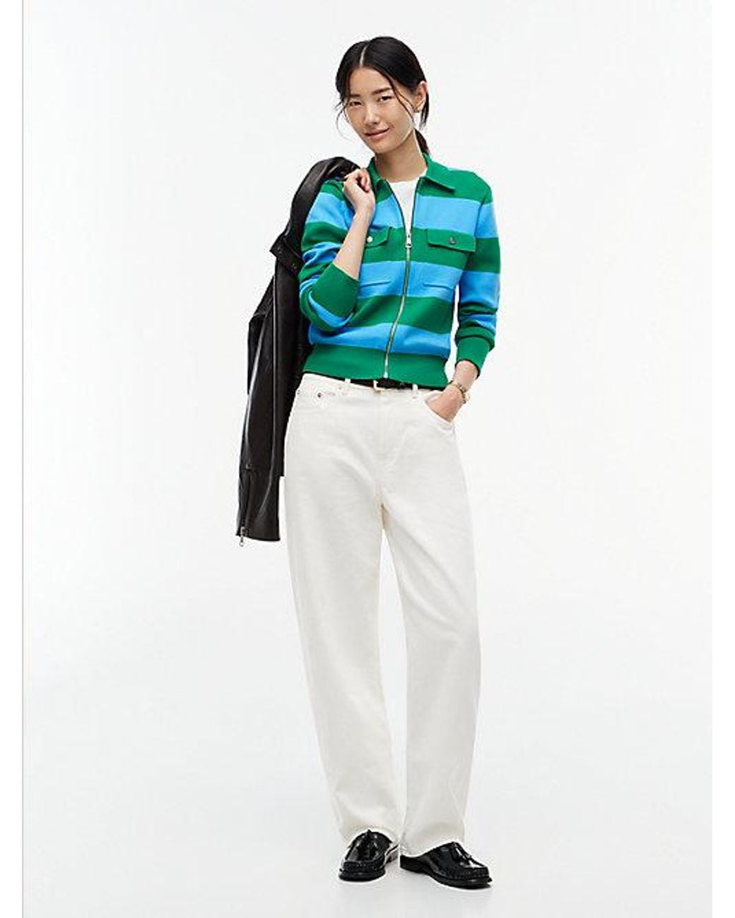 Tommy Hilfiger Blue Premium Knit Zip Thru Jumper