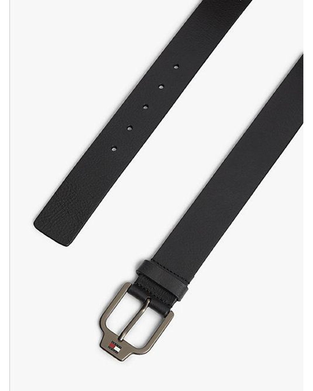 Tommy Hilfiger Scanton Strukturierter Ledergürtel Mit Logo in Black für Herren