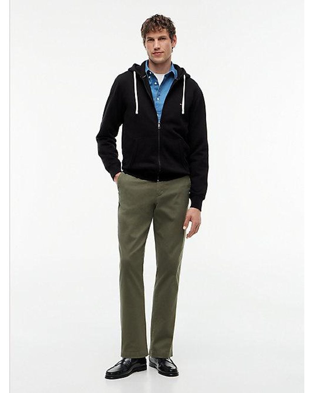 Tommy Hilfiger Blue Flag Embroidery Fleece Zip Thru Hoody for men