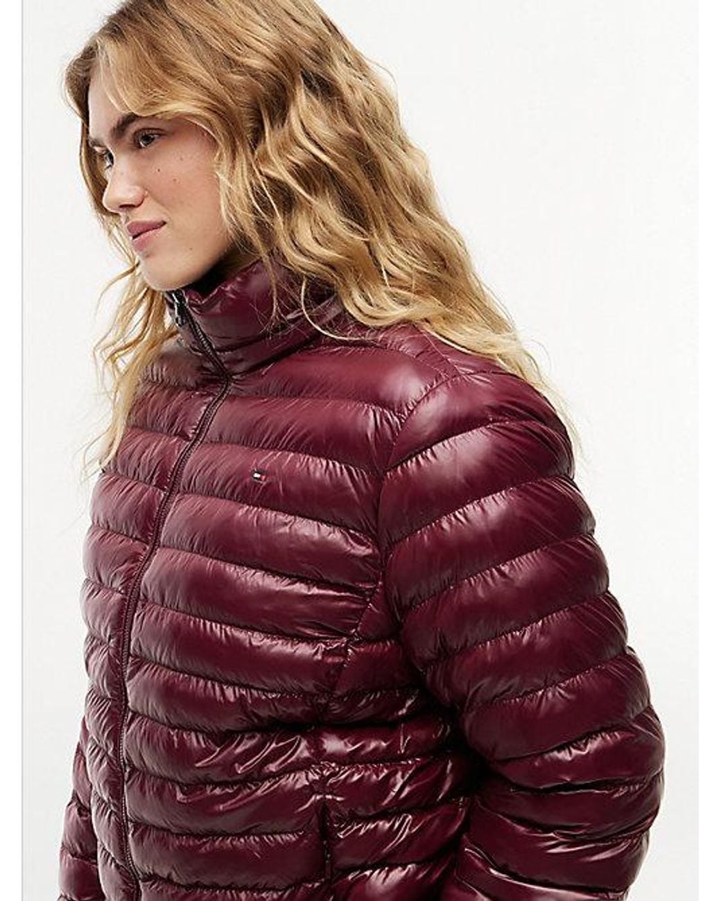 Tommy Hilfiger Red Curve Lightweight Down Shiny Slim Jacket