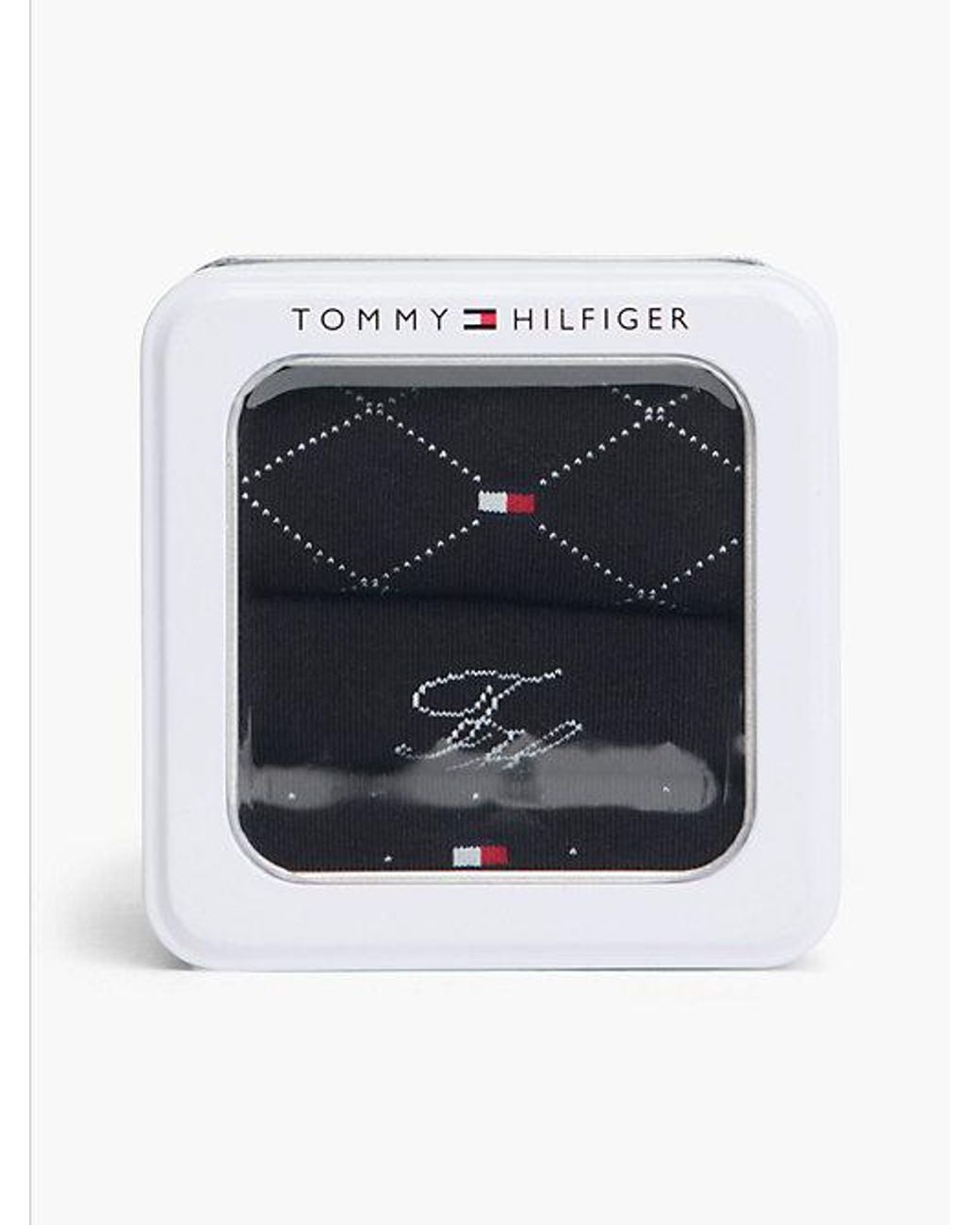 Tommy Hilfiger Blue 3 Pack Pattern Socks Gift Box