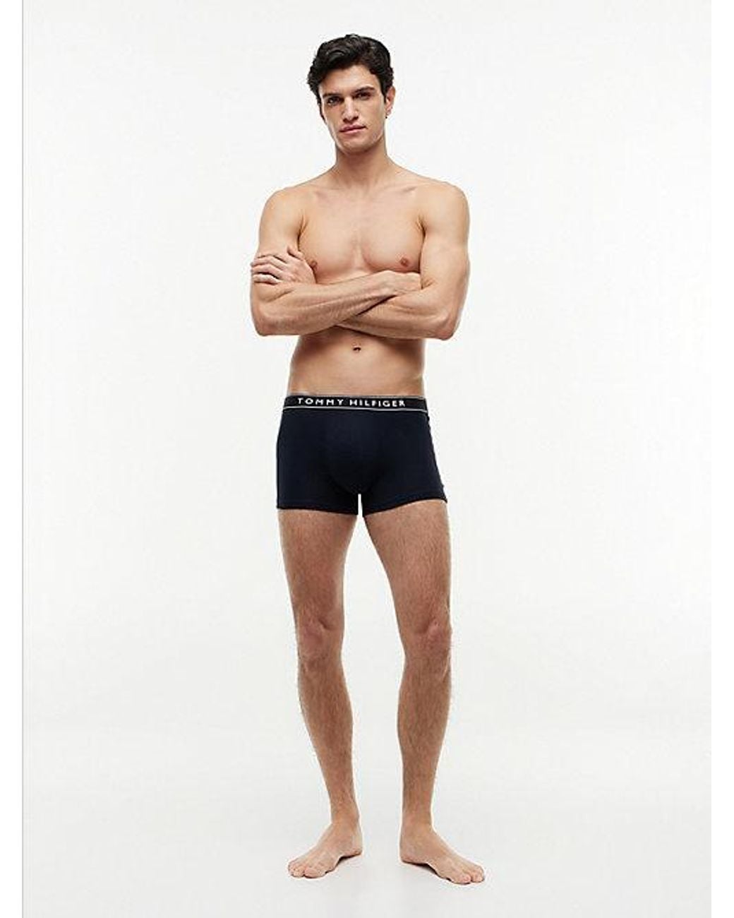Tommy Hilfiger Blue 3 Pack Essential Logo Waistband Trunks for men