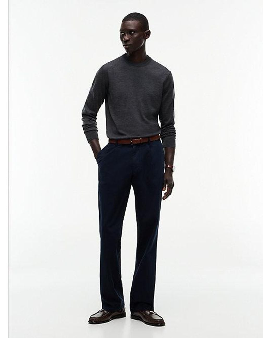 Tommy Hilfiger Blue New York Label Pure Wool Jumper for men
