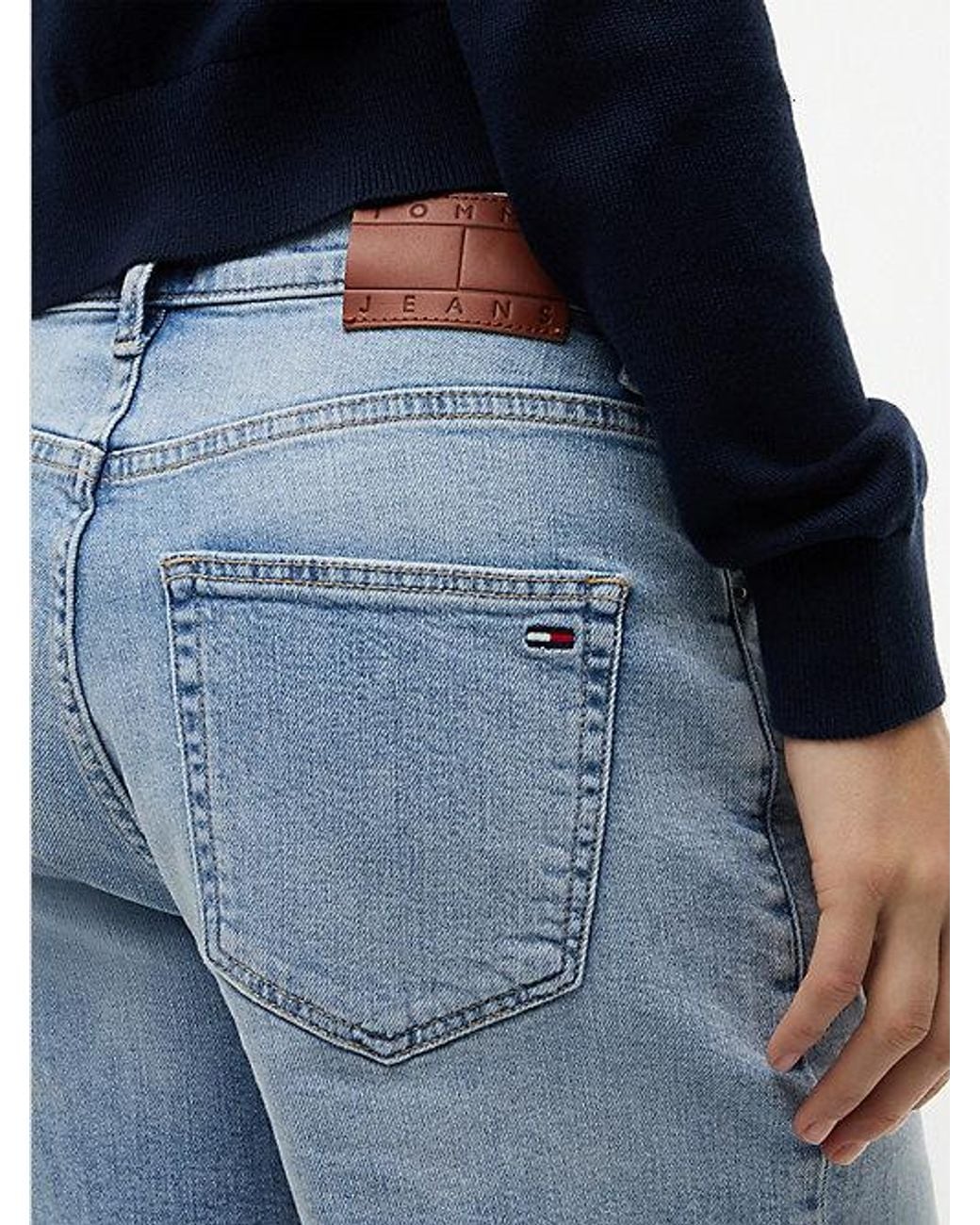 Tommy Hilfiger Blue Mom Whiskered Denim Shorts