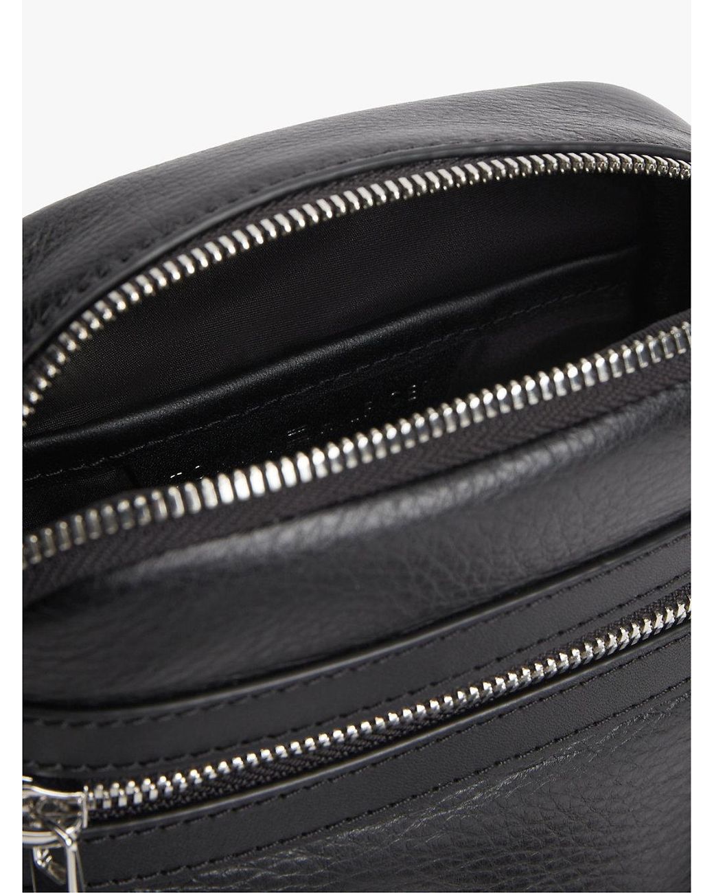 Tommy Hilfiger Black Th Business Leather Crossbody Reporter Bag for men