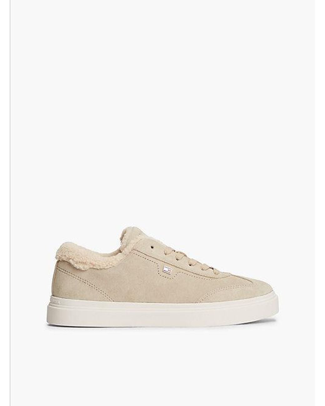 Tommy Hilfiger White Leather Warm Lined Cupsole Trainers