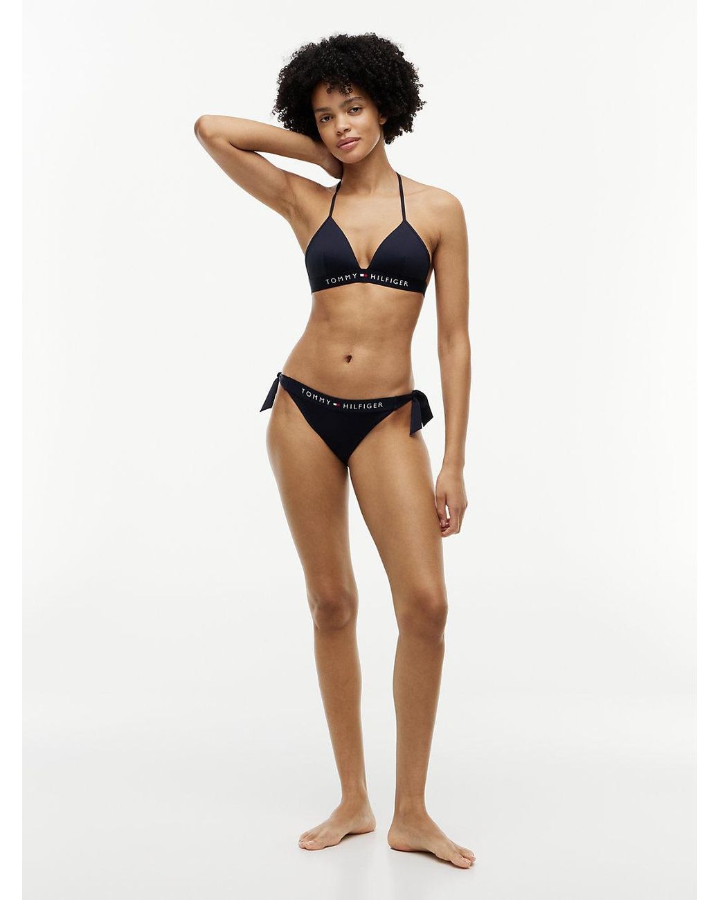 Tommy Hilfiger Black Original Cheeky Side Tie Bikini Bottoms
