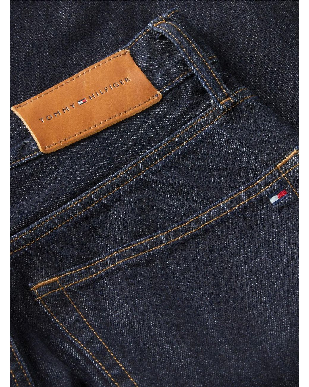 Tommy Hilfiger Blue High Rise Straight Denim Bermuda Shorts