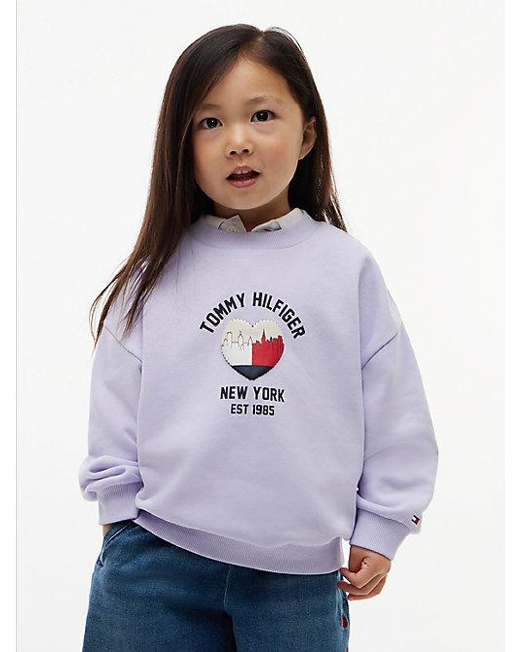 Tommy Hilfiger White Terry Crew Neck Sweatshirt