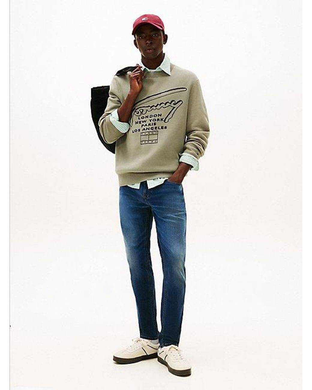 Tommy Hilfiger Multicolor Austin Faded Slim Tapered Leg Jeans for men