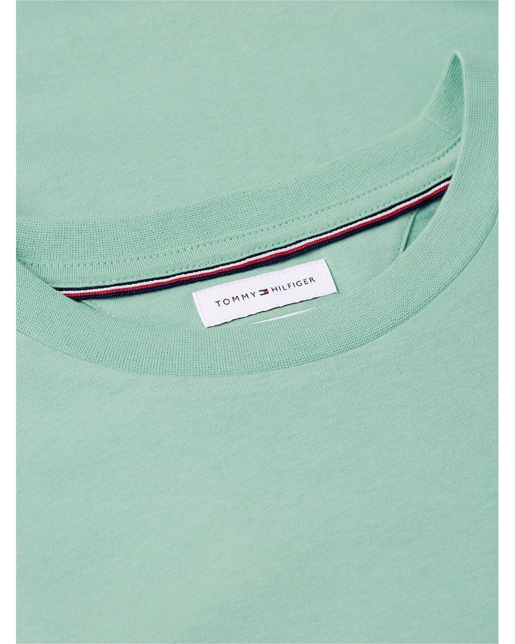 Tommy Hilfiger Green Logo Graphic Jersey Crew Neck T-Shirt for men