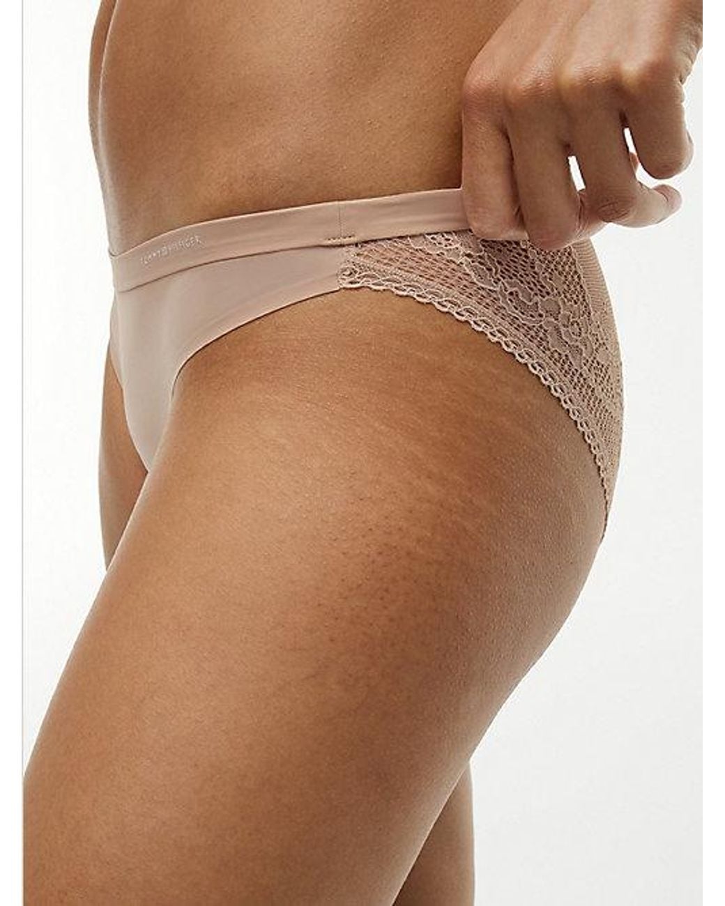 Tommy Hilfiger Pink Logo Waistband Lace Briefs