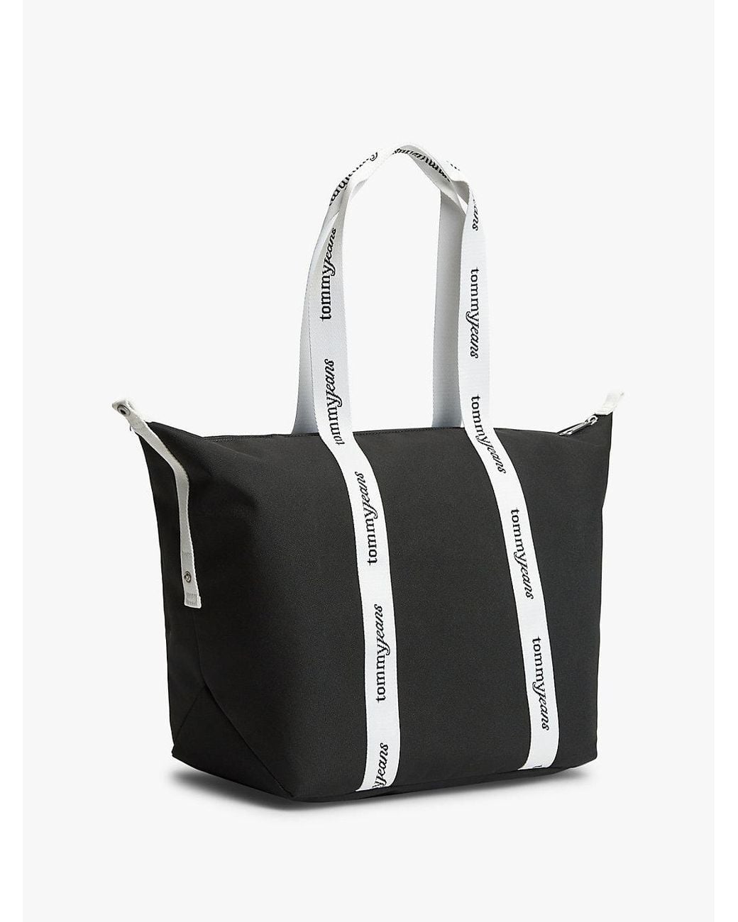 Tommy Hilfiger White Essential Repeat Logo Tote Bag