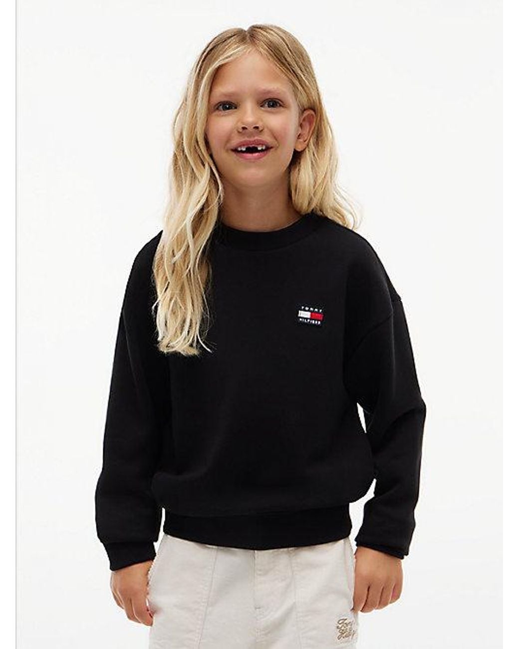 Tommy Hilfiger Black Flag Logo Terry Sweatshirt