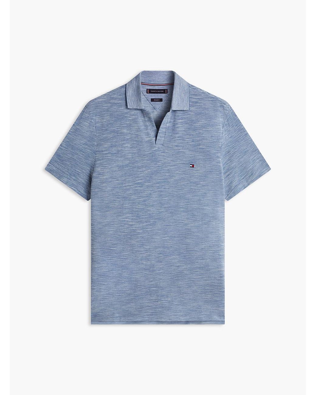 Tommy Hilfiger White Regular Fit Textured Oxford Pique Polo Shirt for men