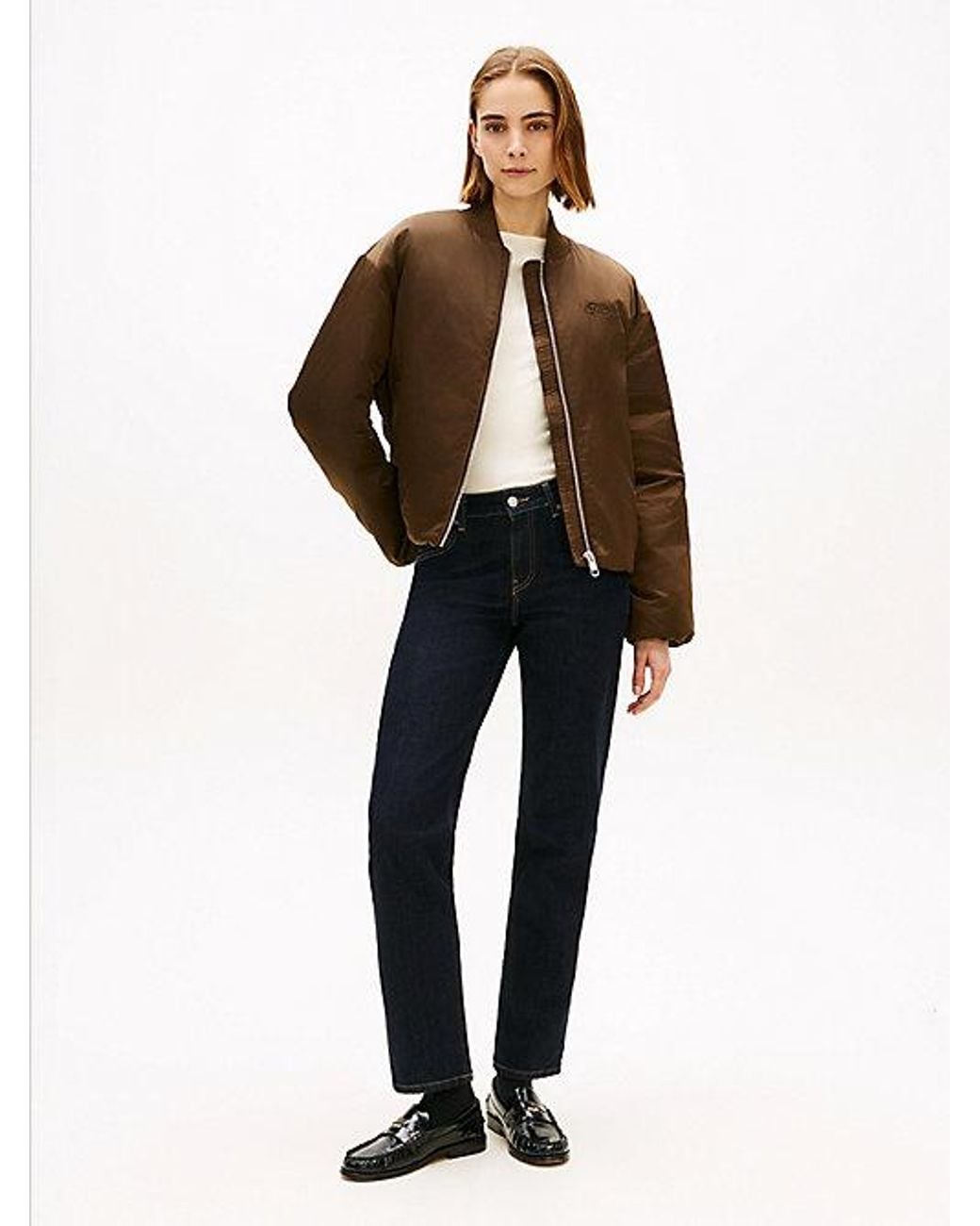 Tommy Hilfiger Brown Padded Water Repellent Relaxed Bomber Jacket