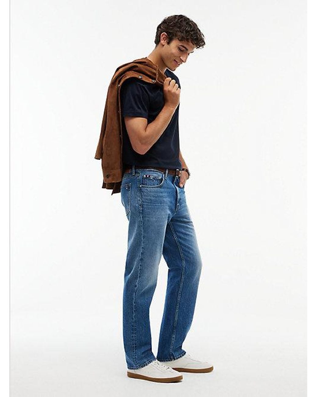 Tommy Hilfiger Blue Dover Regular Straight Faded Jeans for men