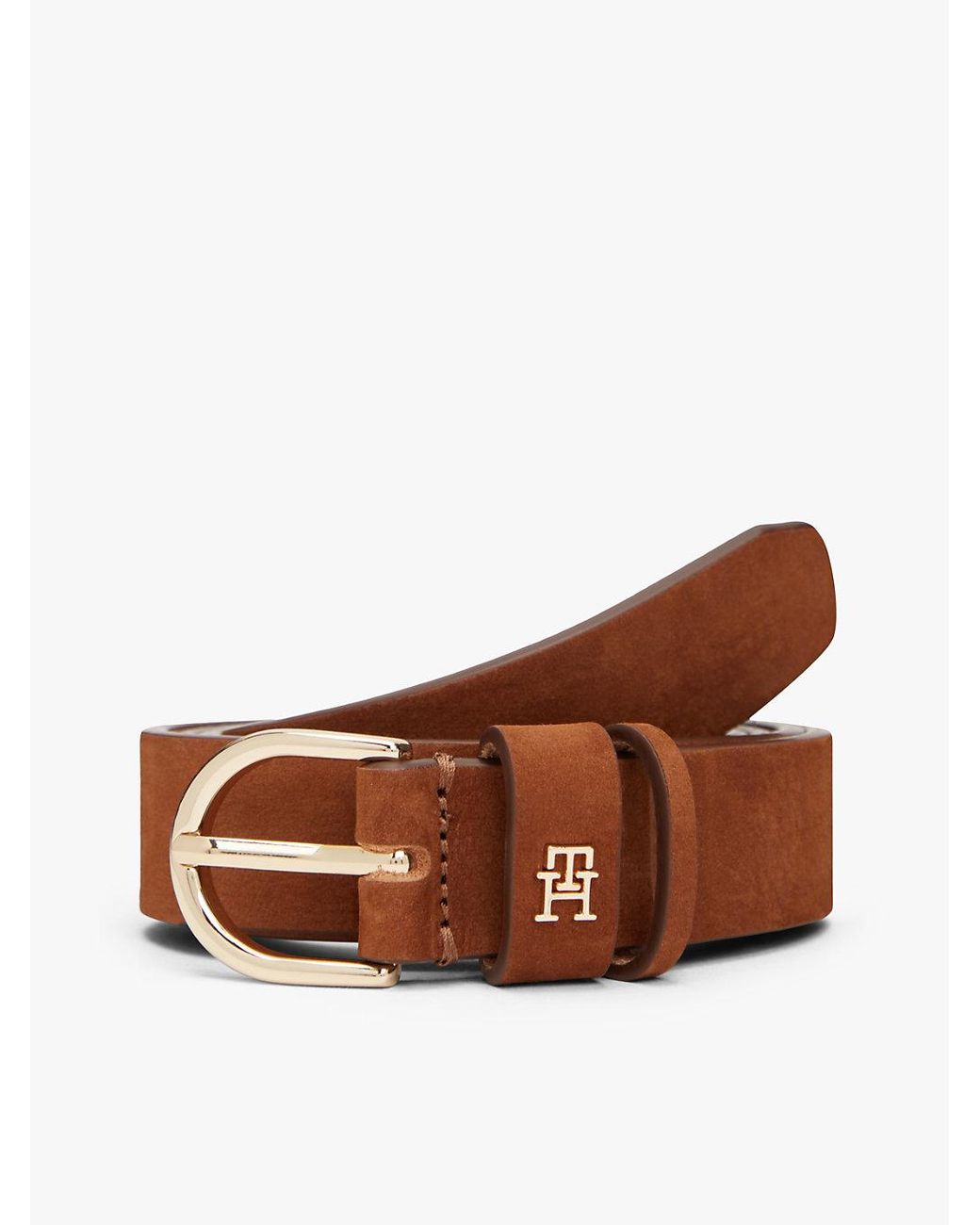 Tommy Hilfiger Brown Essential Th Monogram Leather Belt