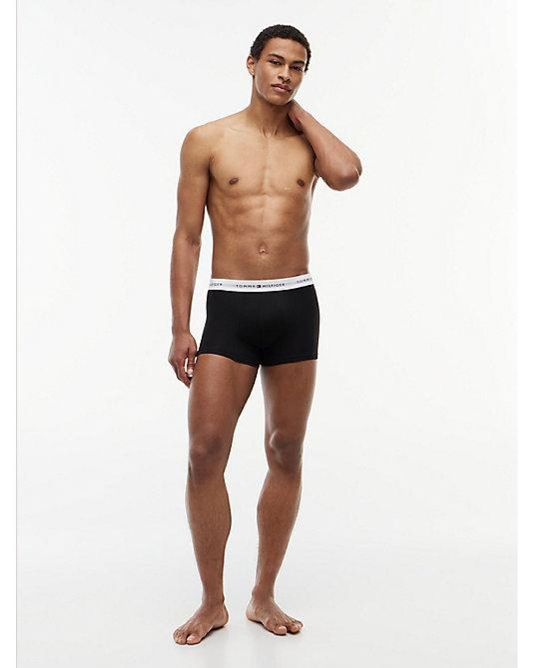 Tommy Hilfiger White 3-Pack Signature Logo Waistband Trunks for men