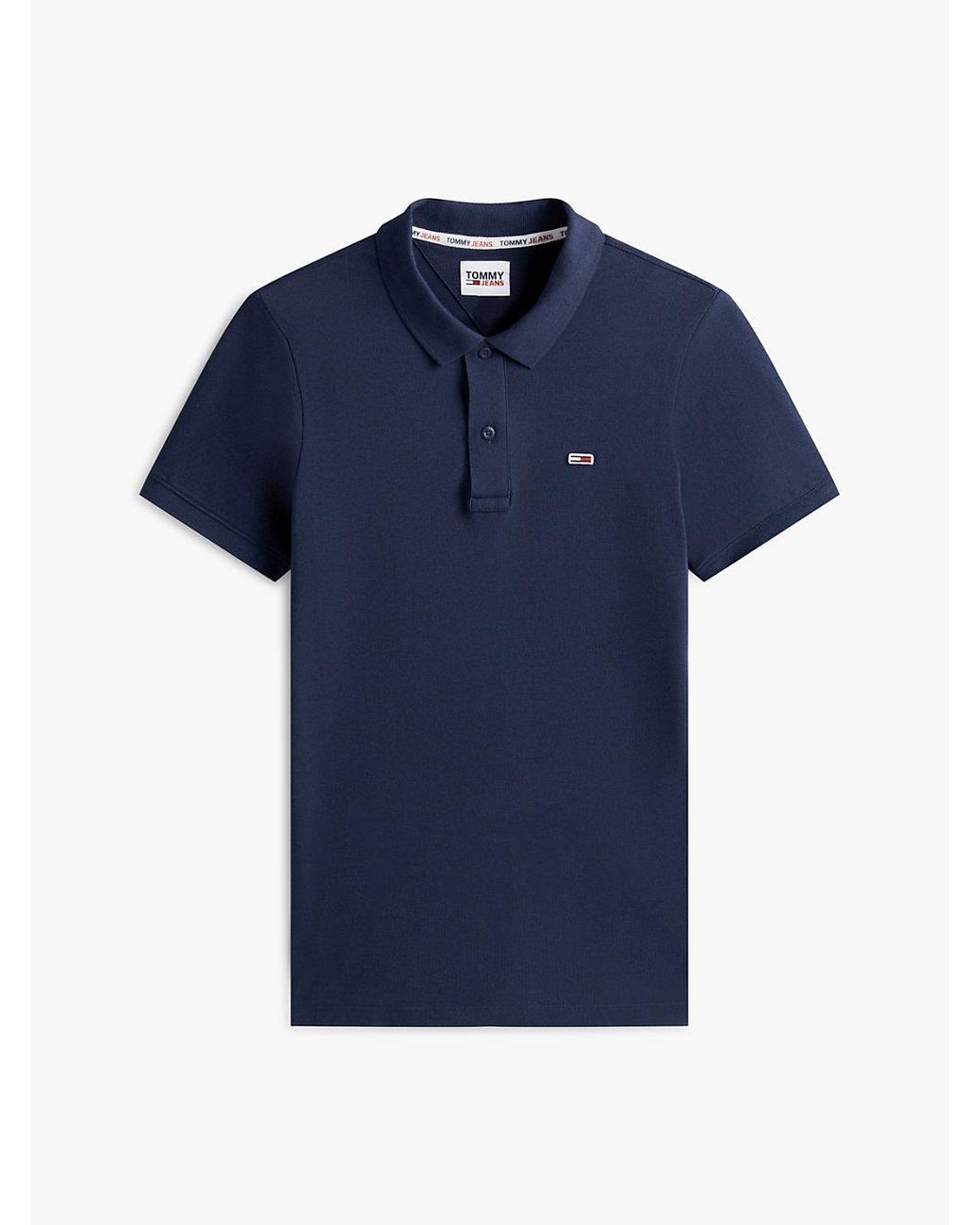 Tommy Hilfiger Blue Pure Cotton Slim Fit Polo Shirt for men