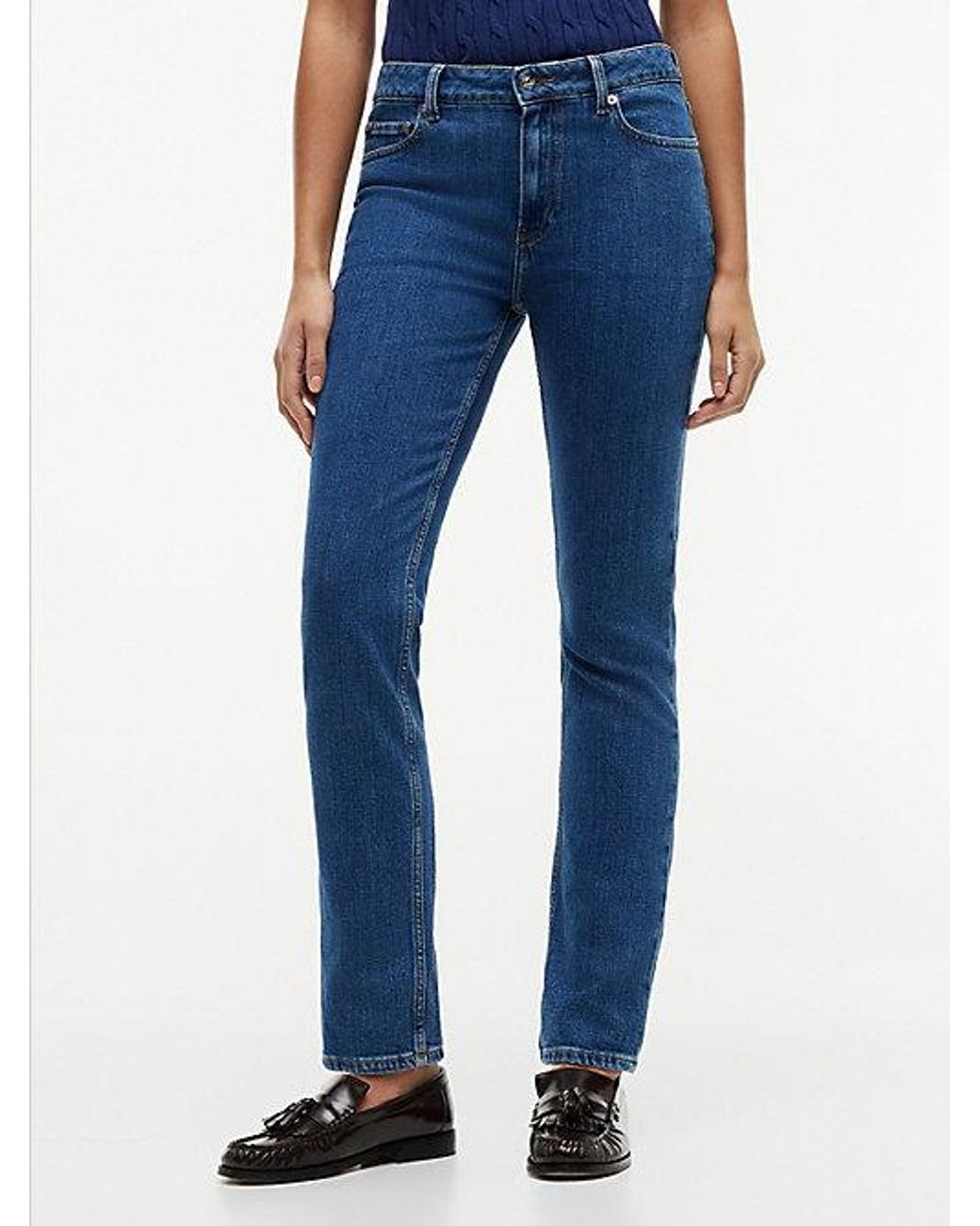 Tommy Hilfiger Blue Mid Rise Slim Jeans