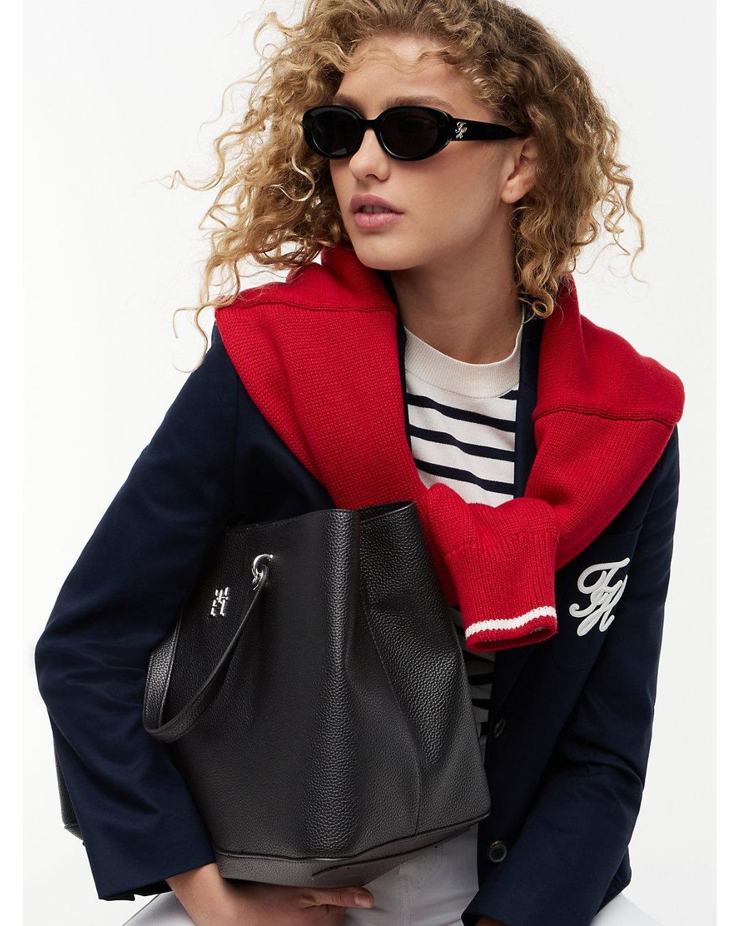 Tommy Hilfiger Black Th Emblem Satchel