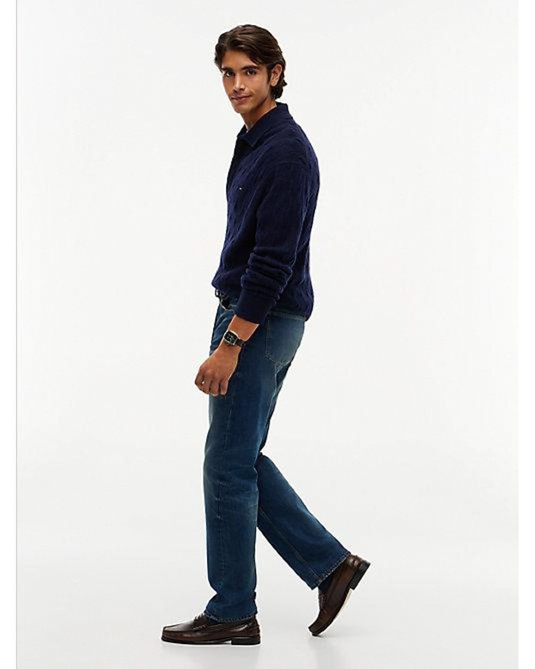 Tommy Hilfiger Blue Dover Regular Straight Faded Jeans for men