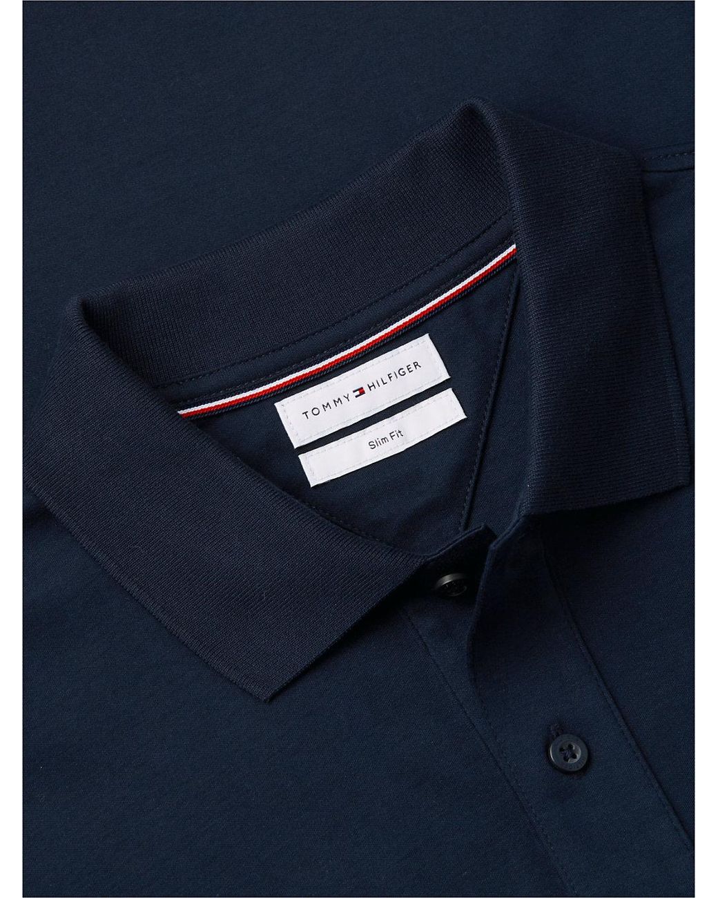 Tommy Hilfiger Blue Slim Fit Fluid Cotton Polo Shirt for men