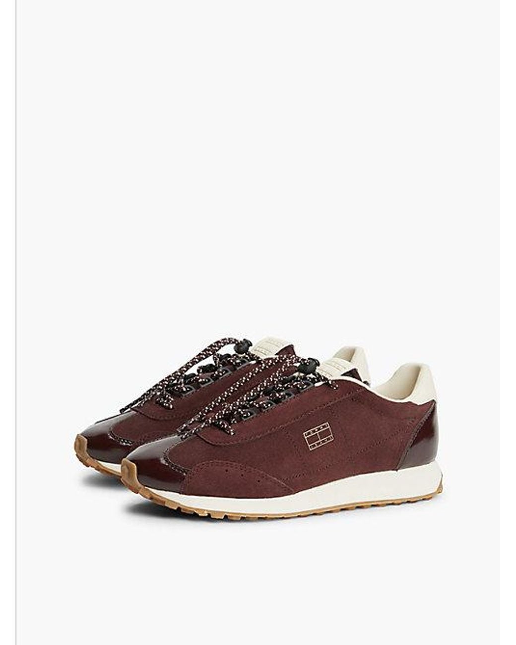 Tommy Hilfiger Brown Tommy Jeans Archive Suede Speed Lace Trainers