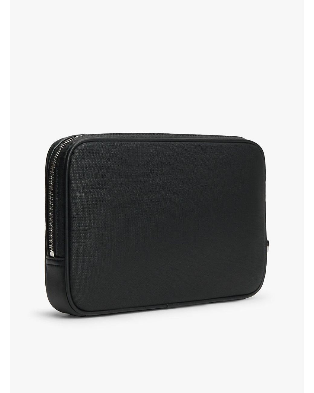 Tommy Hilfiger Black Modern Business Multi Pocket Pouch for men