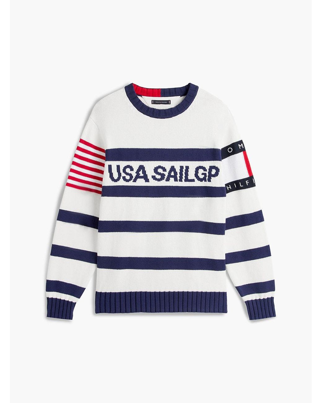 Tommy Hilfiger White Tommy X U.s. Sail Gp Team Stripe Jumper for men