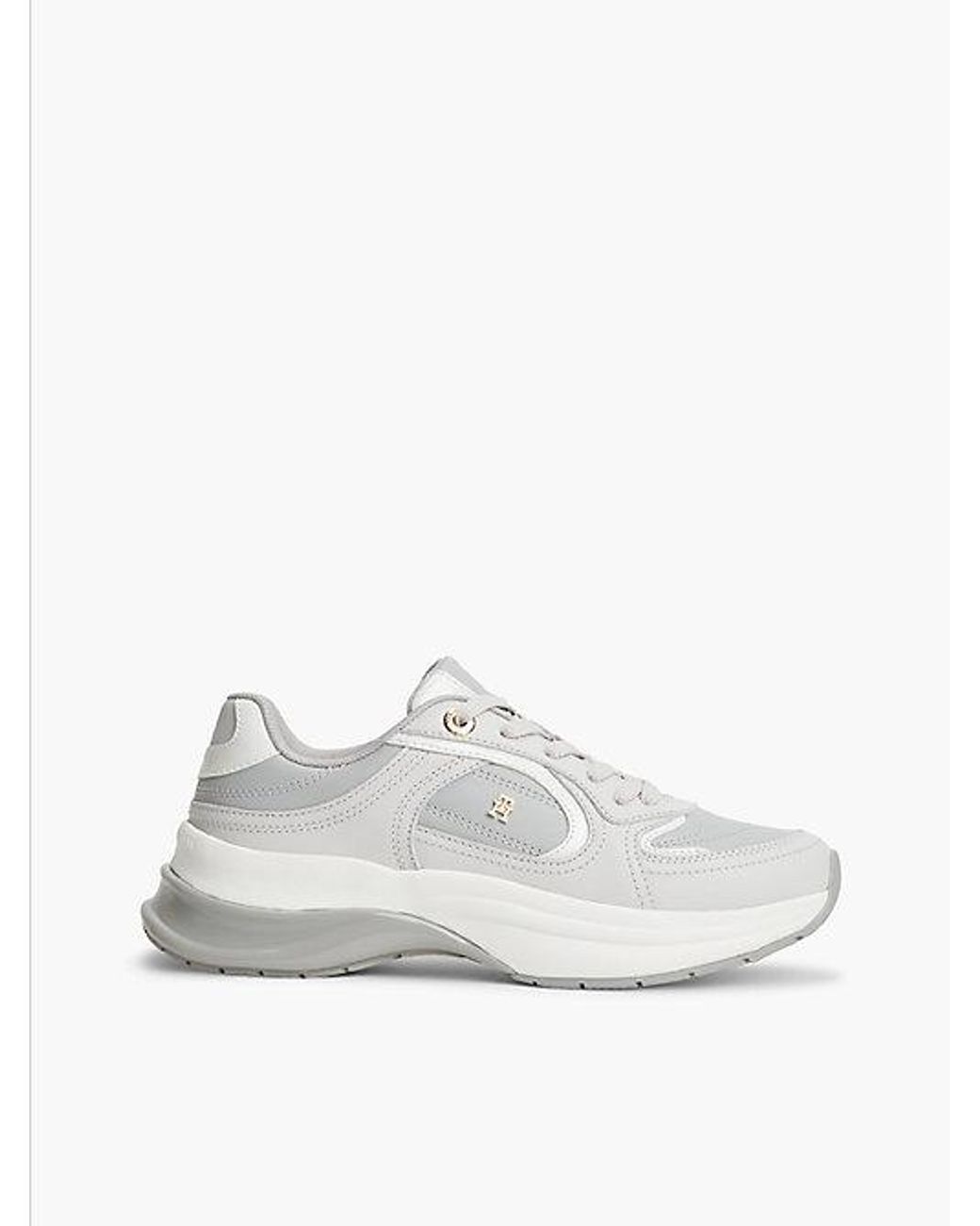 Tommy Hilfiger White Th Monogram Leather Chunky Trainers
