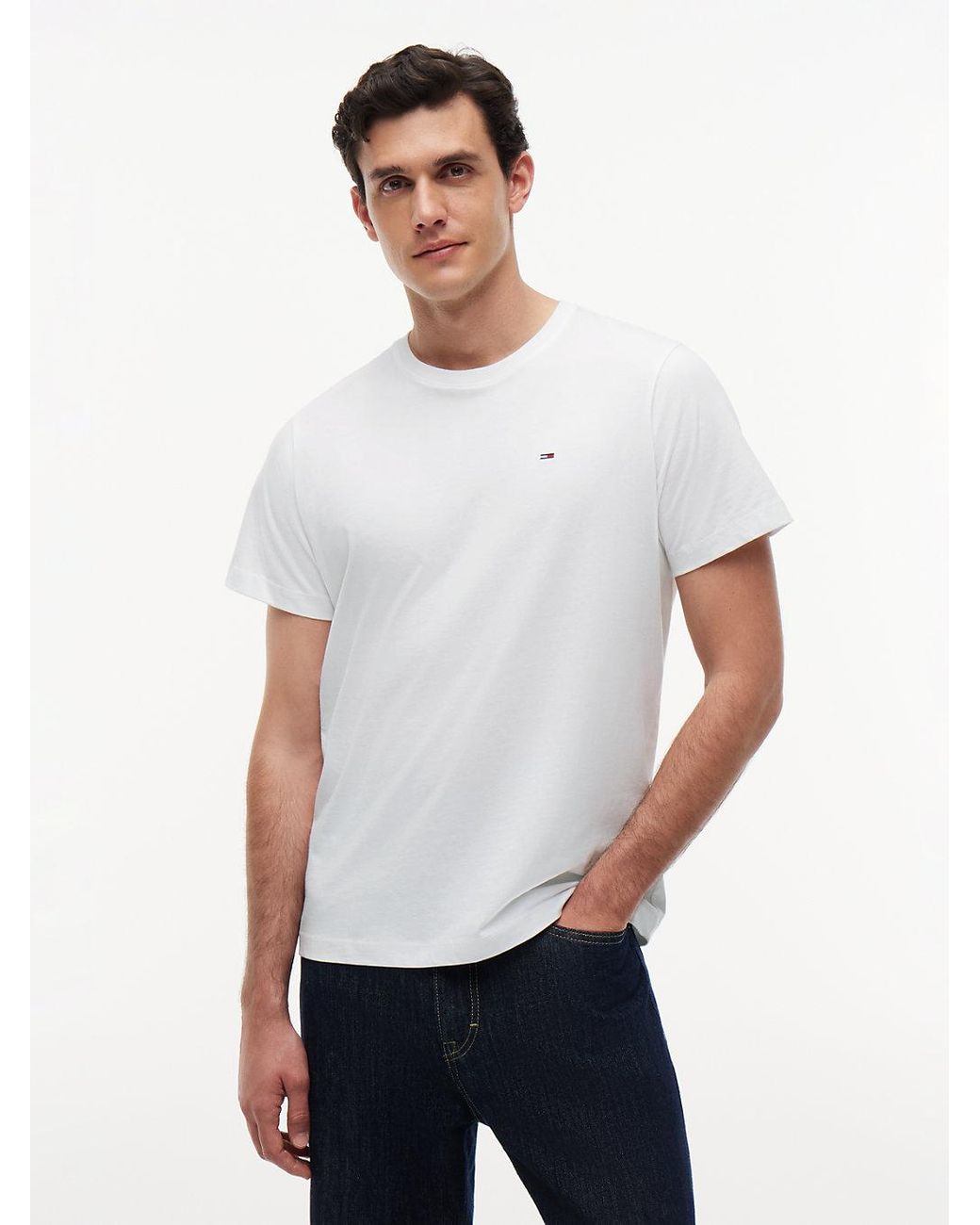 Tommy Hilfiger White Classics Regular Fit Cotton T-shirt for men