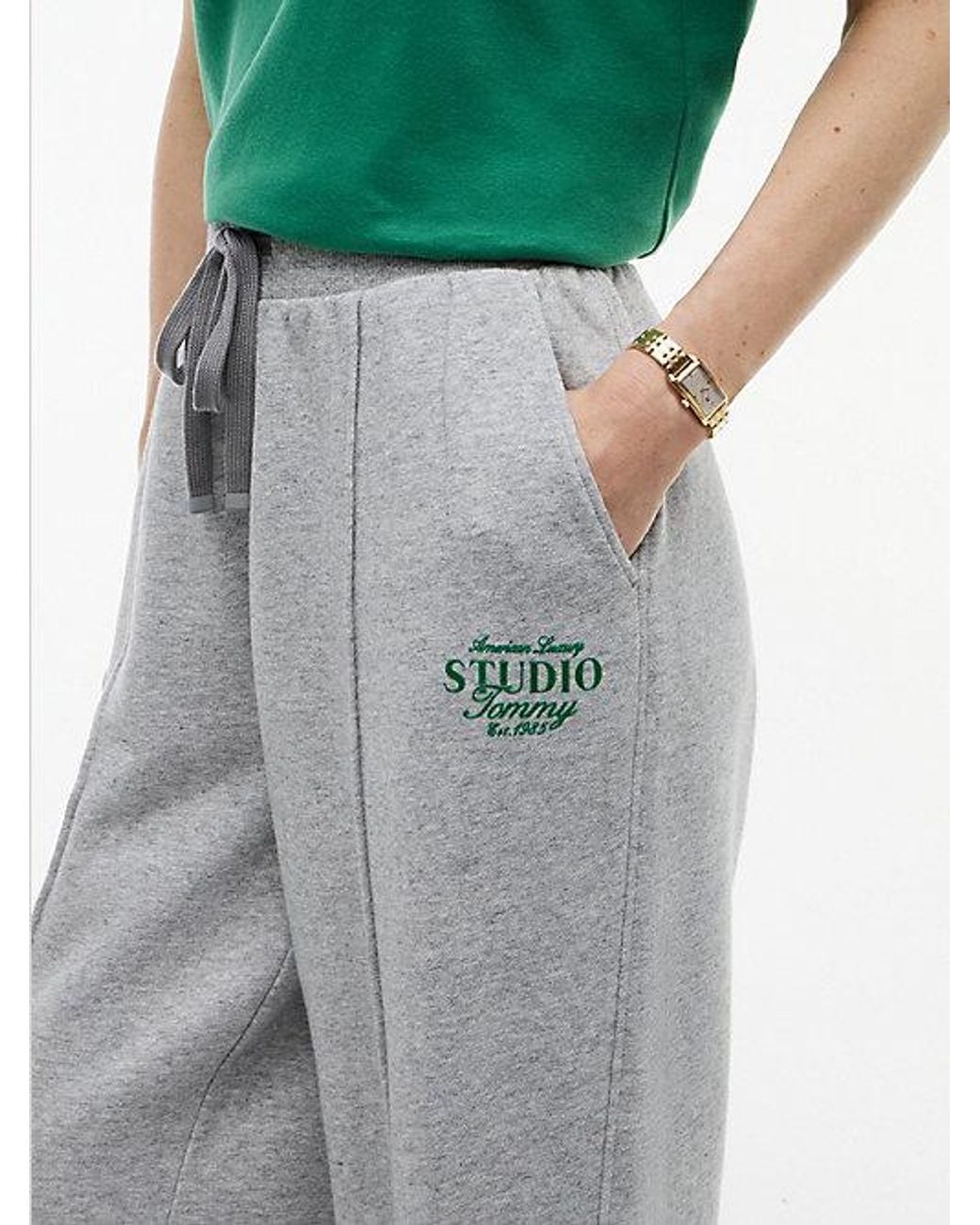 Tommy Hilfiger Gray Terry Straight Leg Joggers