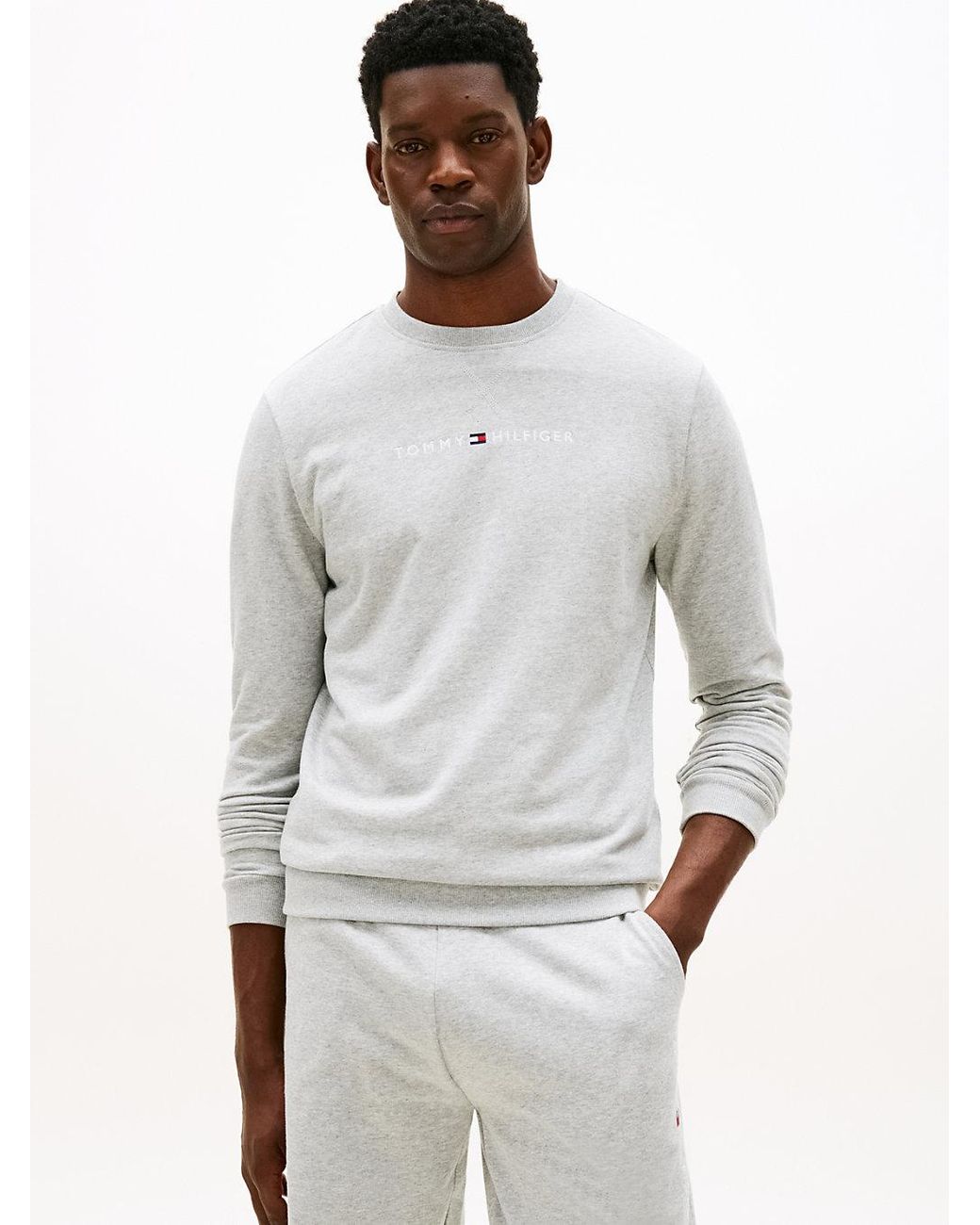 Tommy Hilfiger Gray Th Original French Terry Lounge Sweatshirt for men